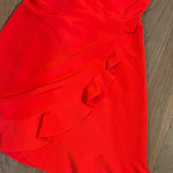 Draper James Solid Flutter Red Ruffle Mini Dress, Excellent Condition. - Picture 5 of 8
